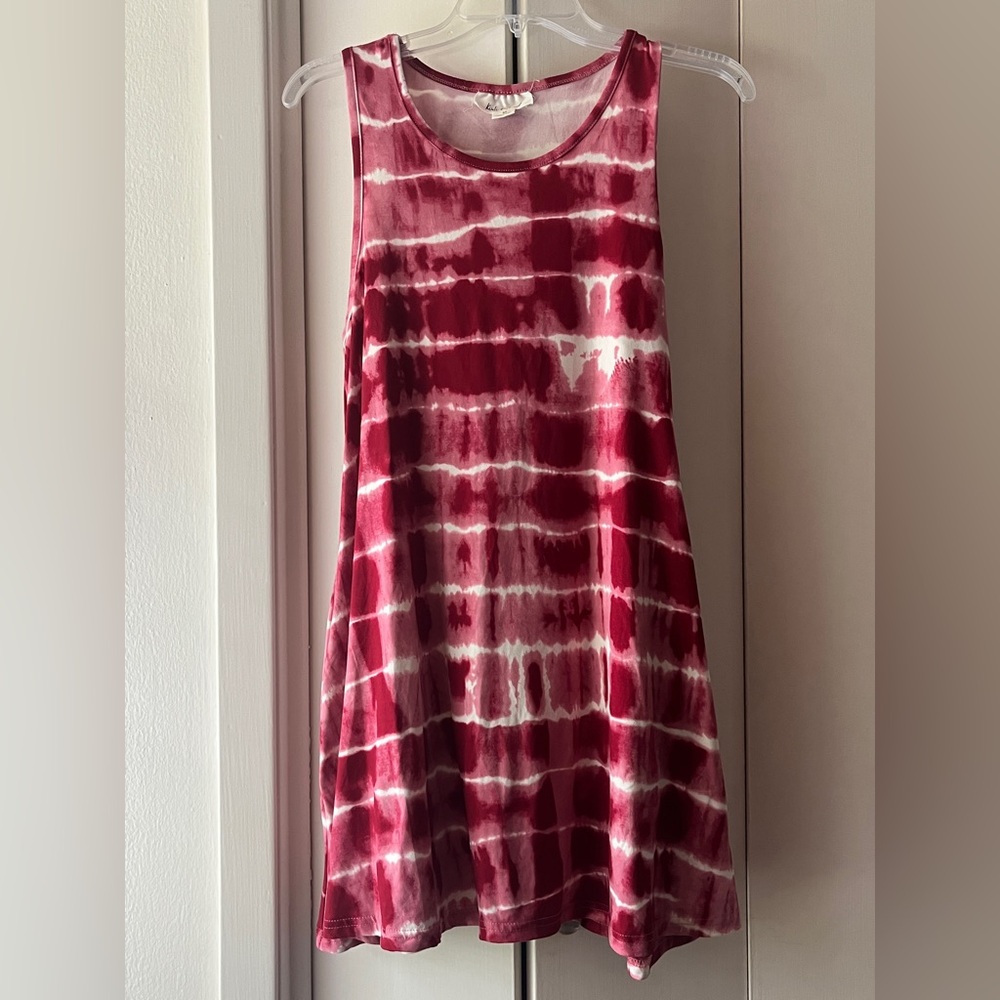 KIWI + PUNCH. M Tye Dye A Line Dress + hidden pockets